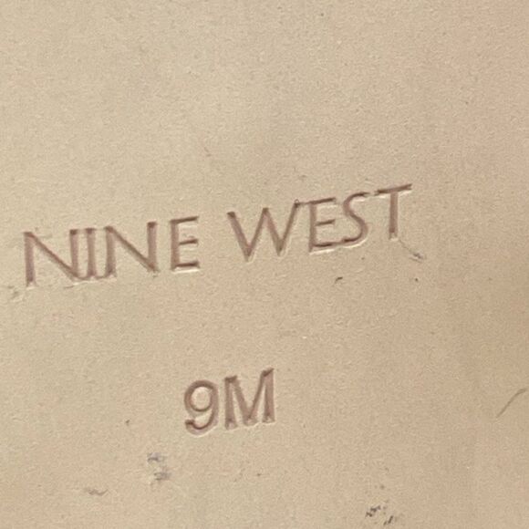 Nine West Slingback Flats Pointed Toe Gold Chain Detail Women’s Shoes Size 9M - Picture 6 of 9